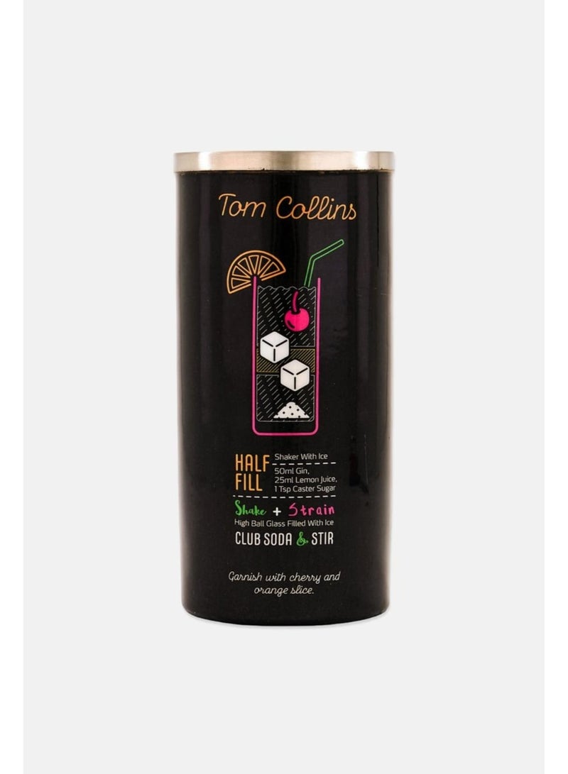 BarCraft Tom Collins Stainless Steel Tumbler Neon 480 ml, Black - Image 1